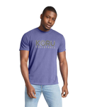 Adult Grape Short Sleeve Comfort Colors T-Shirt, Gray Logo with white outline